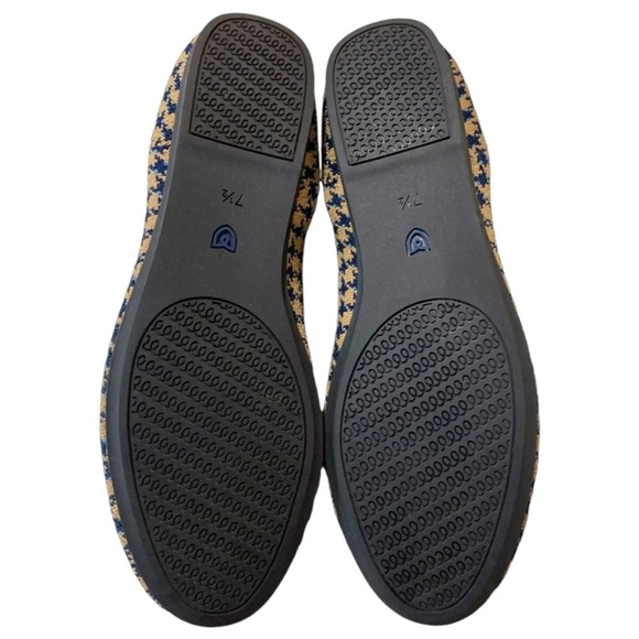 ROTHY'S The Loafer Sapphire & Camel Houndstooth Check Round Toe Flats Loafers - Picture 8 of 12